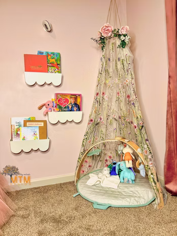 Whimsical nursery babies play area